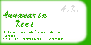 annamaria keri business card